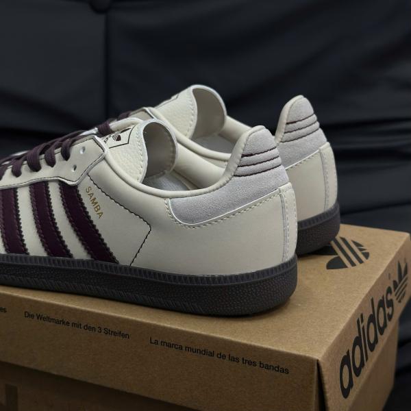 Giày Adidas Samba OG ‘Wonder White Maroon’