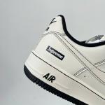 Giày Air Force 1 x Supreme Màu Trắng Viền Đen