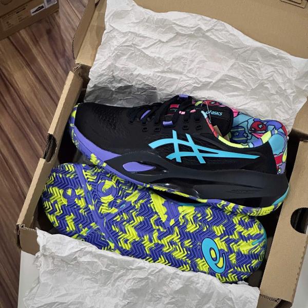 Giày Asics Gel-Resolution x Padel L.E. ‘Black Energy Aqua’