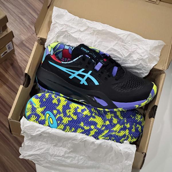 Giày Asics Gel-Resolution x Padel L.E. ‘Black Energy Aqua’