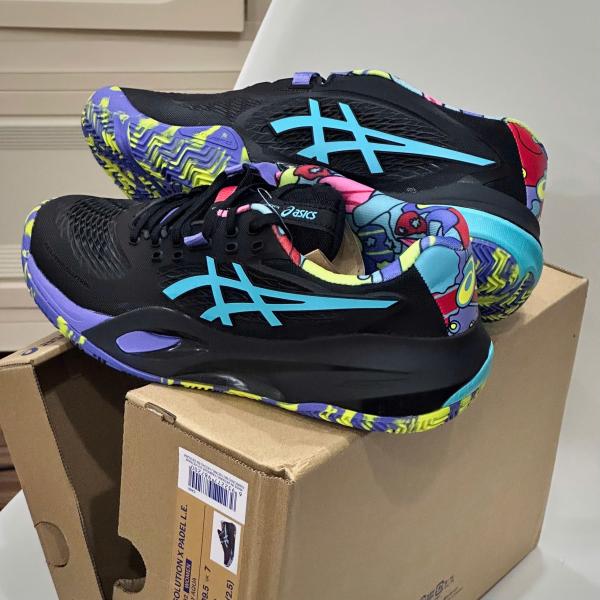 Giày Asics Gel-Resolution x Padel L.E. ‘Black Energy Aqua’
