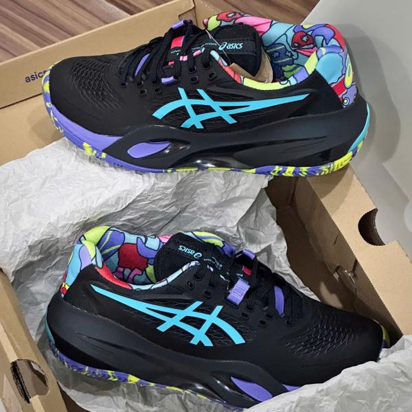 Giày Asics Gel-Resolution x Padel L.E. ‘Black Energy Aqua’