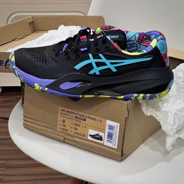 Giày Asics Gel-Resolution x Padel L.E. ‘Black Energy Aqua’