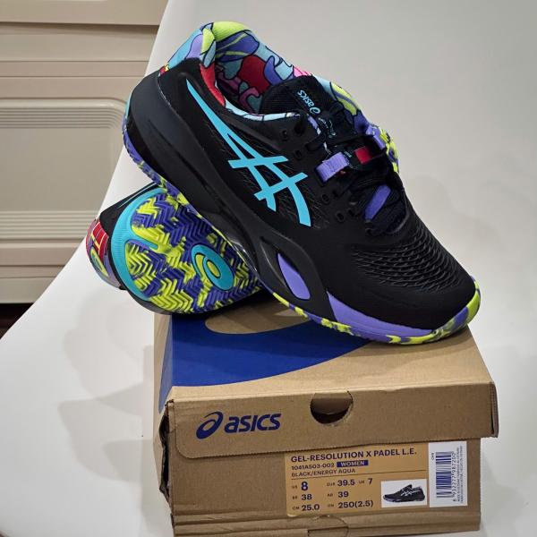 Giày Asics Gel-Resolution x Padel L.E. ‘Black Energy Aqua’