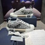 Giày Dior B23 Low-top Sneaker 'White Black Dior Oblique Canvas'