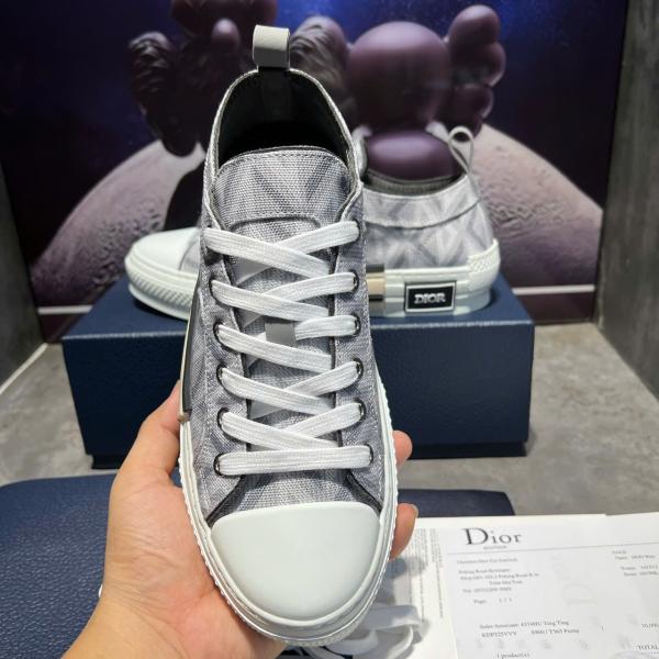 Giày Sneaker Nam Dior B23 Low-Top Dior Gray CD Diamond Canvas
