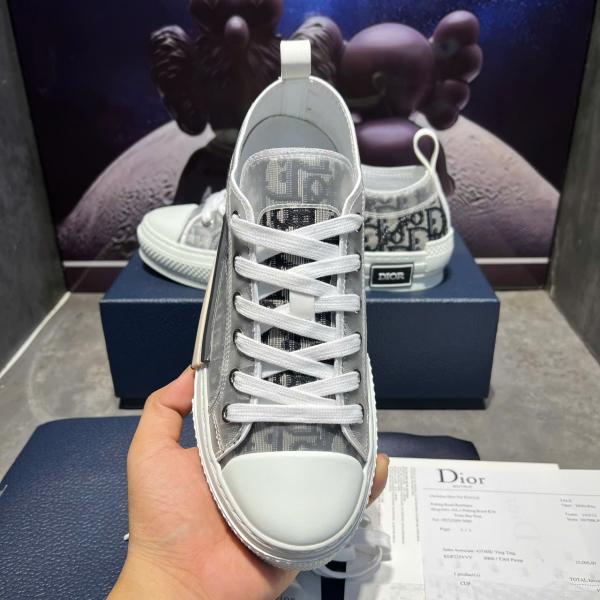 Giày Dior B23 Low-top Sneaker 'White Black Dior Oblique Canvas'