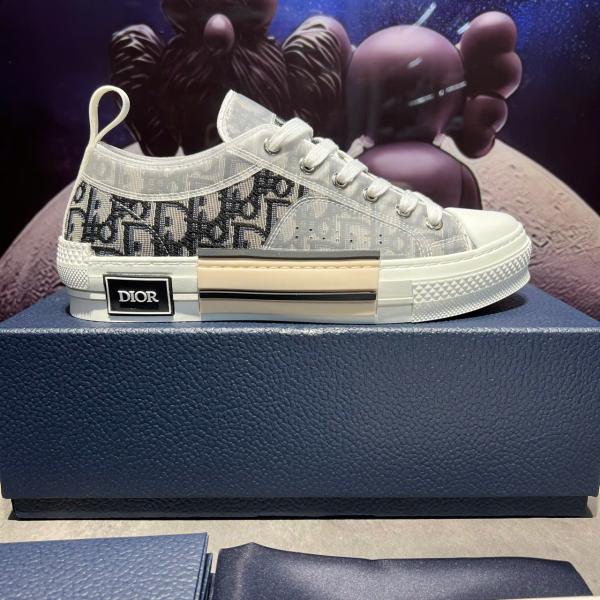 Giày Dior B23 Low-top Sneaker 'White Black Dior Oblique Canvas'