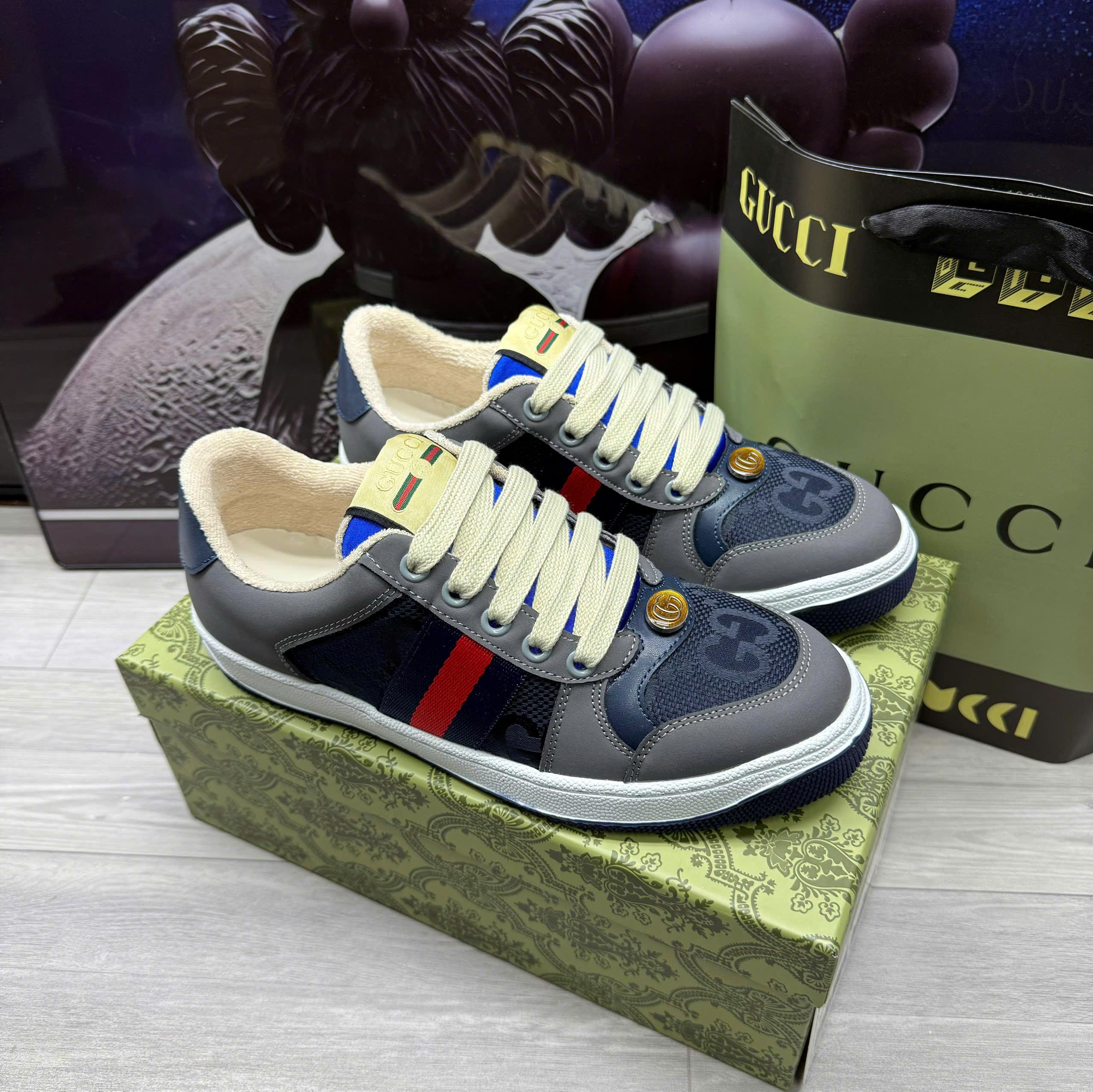 Giày Gucci GG Screener ‘Grey Suede’