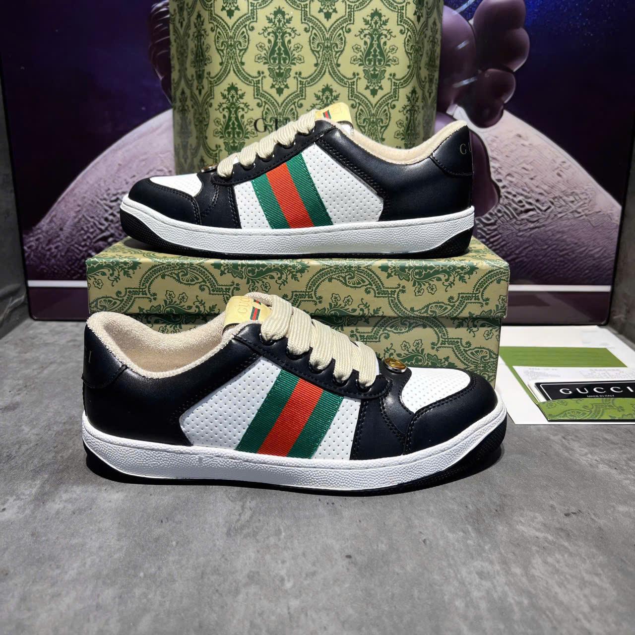 Giày Gucci Screener Sneaker ‘Black White’