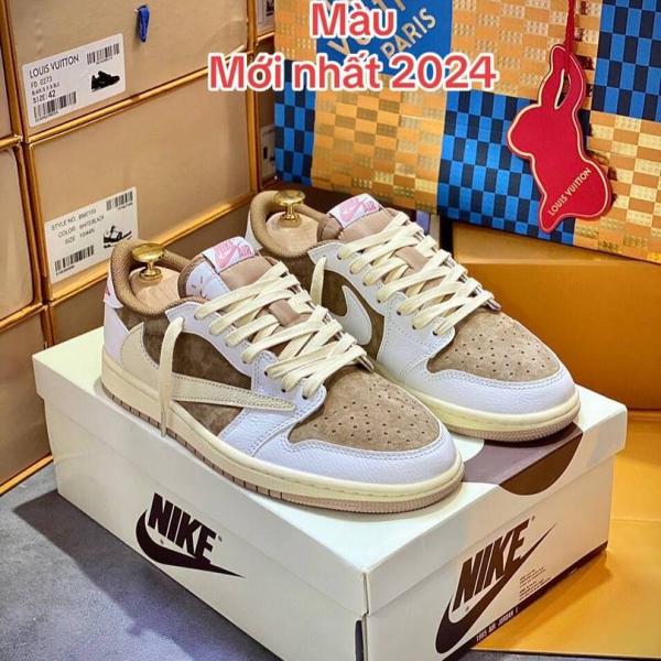 Giày Jordan 1 Low OG Travis Scott Brown Shy Like Auth