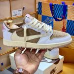 Giày Jordan 1 Low OG Travis Scott Brown Shy Like Auth