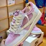 Giày Jordan 1 Low OG Travis Scott Màu Hồng Shy Like Auth