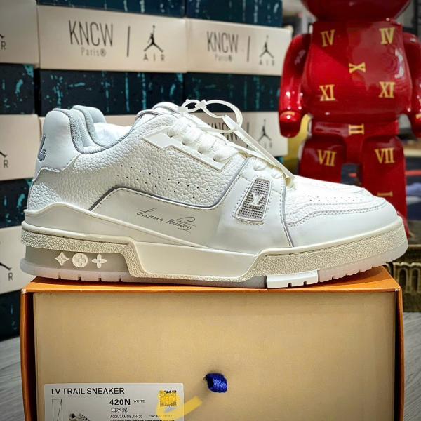 Giày Louis Vuitton Lv Trainer 54 Signature White Like Auth