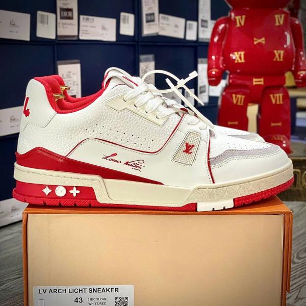Giày Louis Vuitton LV Trainer #54 White Red Best Quality