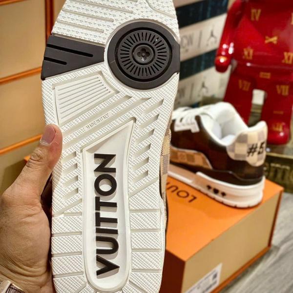 Giày Louis Vuitton LV Trainer #54 Damier Ebene Multi Like Auth
