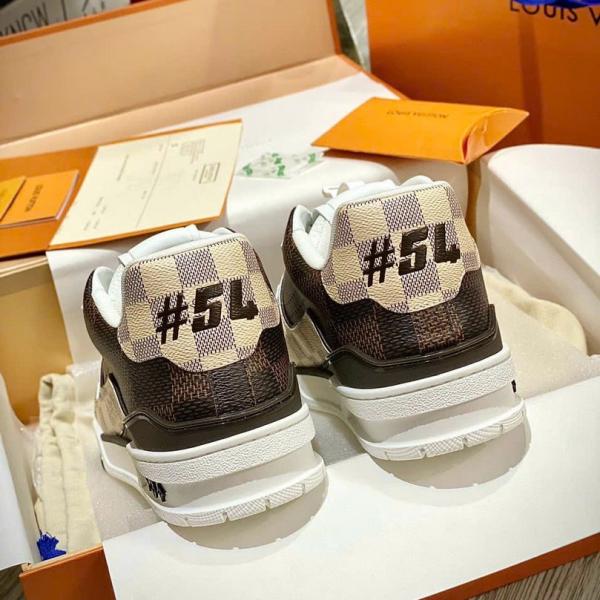 Giày Louis Vuitton LV Trainer #54 Damier Ebene Multi Like Auth