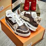 Giày Louis Vuitton LV Trainer #54 Damier Ebene Multi Like Auth