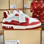 Giày Louis Vuitton LV Trainer #54 Red White Best Quality