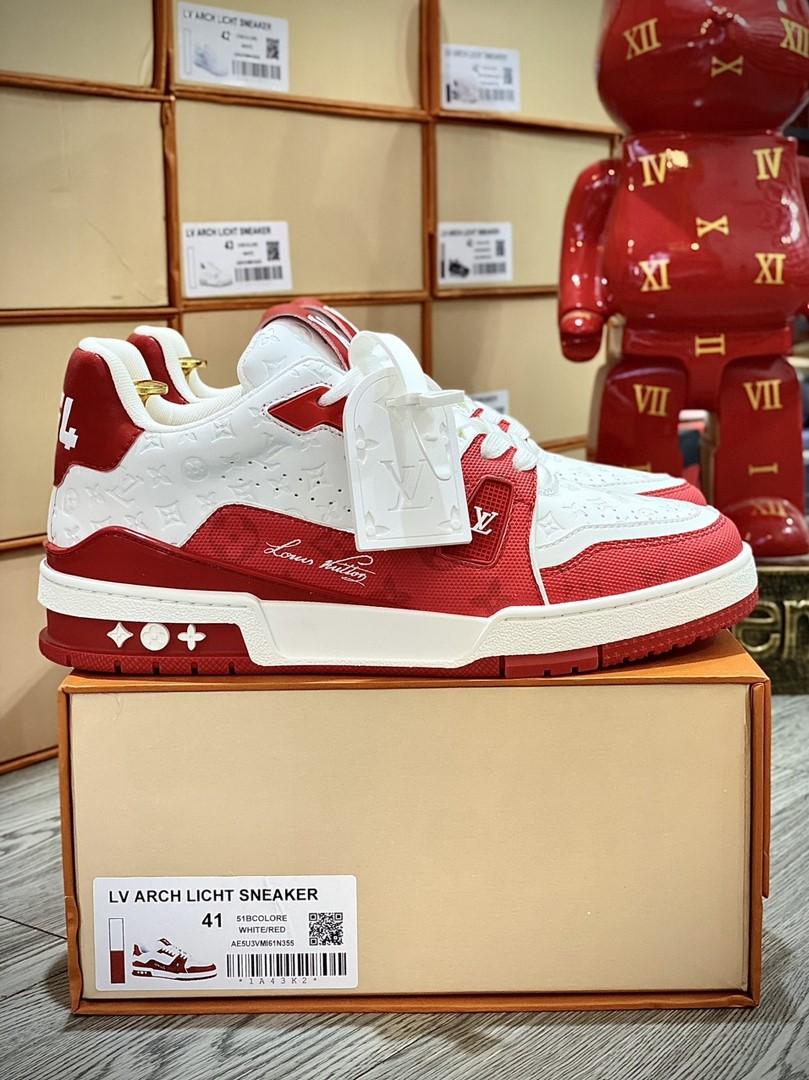 Giày Louis Vuitton LV Trainer #54 Red White Best Quality
