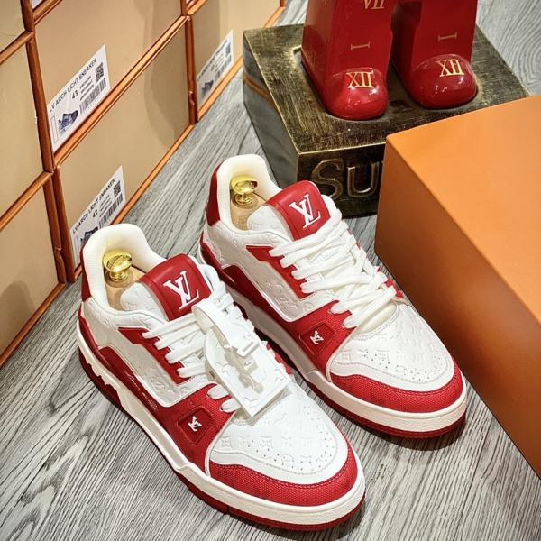 Giày Louis Vuitton LV Trainer #54 Red White Best Quality