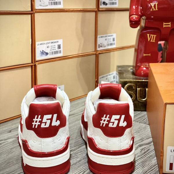 Giày Louis Vuitton LV Trainer #54 Red White Best Quality