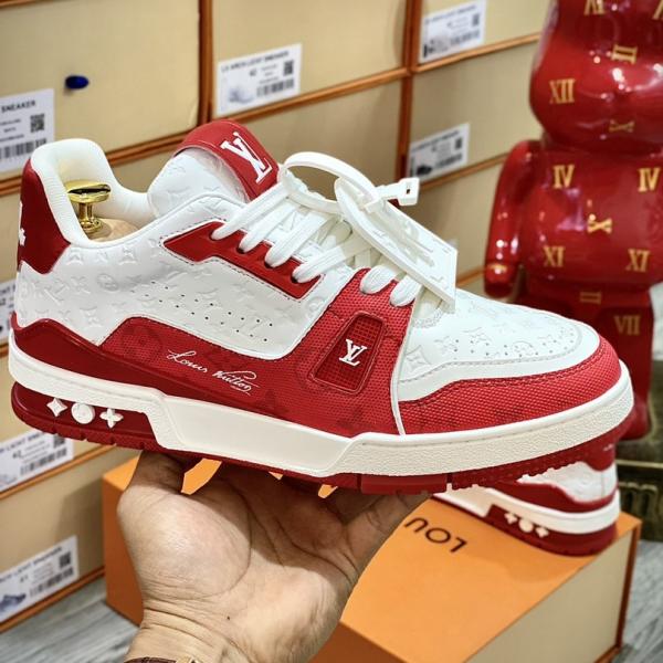 Giày Louis Vuitton LV Trainer #54 Red White Best Quality