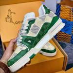 Giày Louis Vuitton LV Trainer #54 Damier Green Best Quality