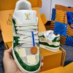 Giày Louis Vuitton LV Trainer #54 Damier Green Best Quality