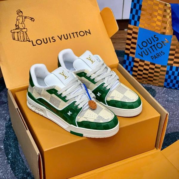 Giày Louis Vuitton LV Trainer #54 Damier Green Best Quality