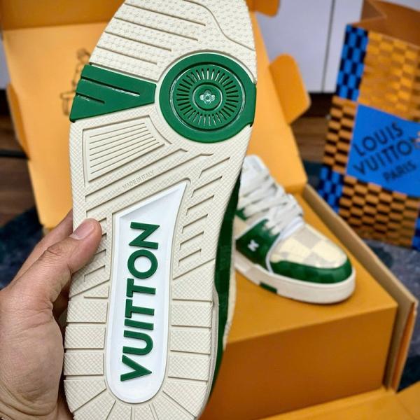Giày Louis Vuitton LV Trainer #54 Damier Green Best Quality
