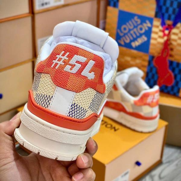 Giày Louis Vuitton LV Trainer #54 Damier Orange Best Quality