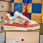 Giày Louis Vuitton LV Trainer #54 Damier Orange Best Quality