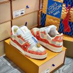 Giày Louis Vuitton LV Trainer #54 Damier Orange Best Quality