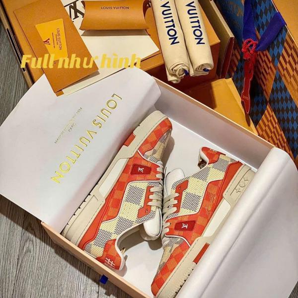 Giày Louis Vuitton LV Trainer #54 Damier Orange Best Quality