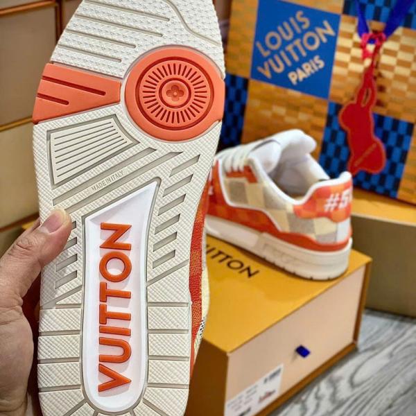 Giày Louis Vuitton LV Trainer #54 Damier Orange Best Quality