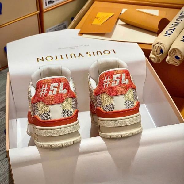 Giày Louis Vuitton LV Trainer #54 Damier Orange Best Quality