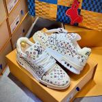 Giày Louis Vuitton Lv Trainer #54 Monogram-printed Grained Calf Leather Beige Best Quality