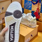 Giày Louis Vuitton Lv Trainer #54 Monogram-printed Grained Calf Leather Beige Best Quality