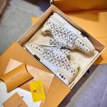 Giày Louis Vuitton Lv Trainer #54 Monogram-printed Grained Calf Leather Beige Best Quality