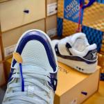 Giày Louis Vuitton LV Trainer Damier Denim Blue Best Quality