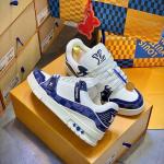 Giày Louis Vuitton LV Trainer Damier Denim Blue Best Quality