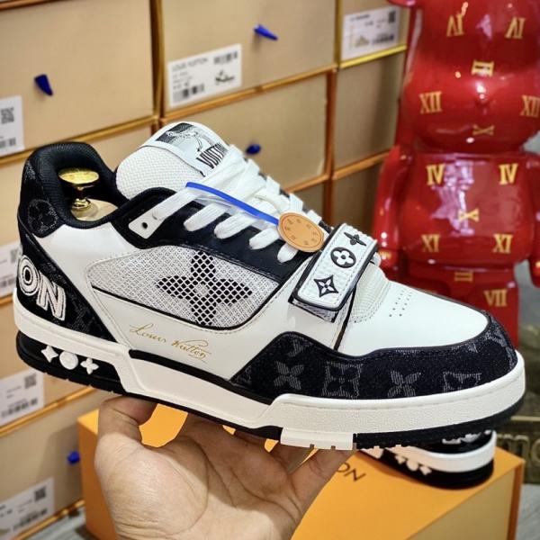 Giày Louis Vuitton Lv Trainer Monogram Black quai Velcro Best Quality