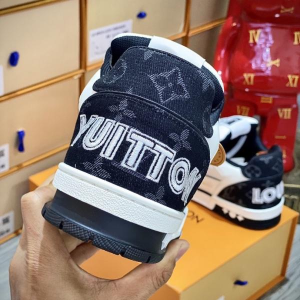 Giày Louis Vuitton Lv Trainer Monogram Black quai Velcro Best Quality