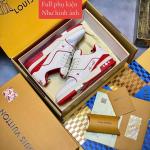 Giày Louis Vuitton Trainer #54 Signature White Red Best Quality