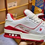 Giày Louis Vuitton Trainer #54 Signature White Red Best Quality
