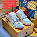 Giày Louis Vuitton Trainer #54 Signature White Red Best Quality