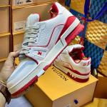 Giày Louis Vuitton Trainer #54 Signature White Red Best Quality