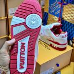 Giày Louis Vuitton Trainer #54 Signature White Red Best Quality