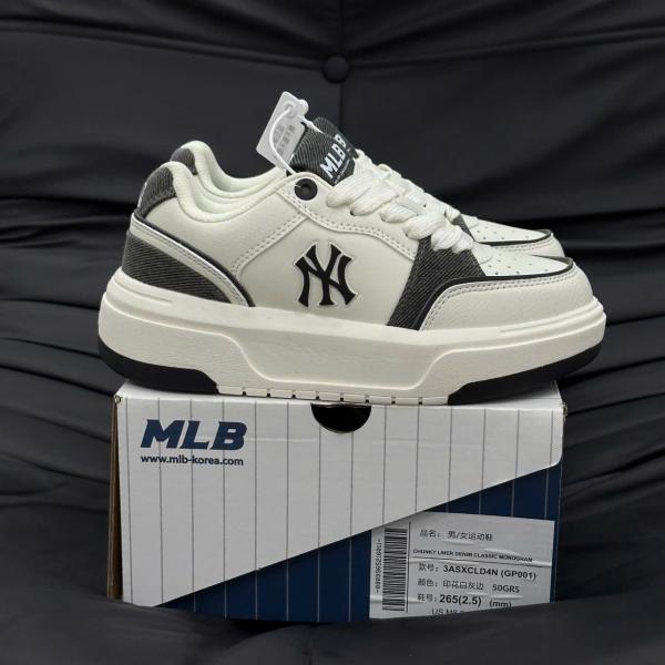 Giày MLB Chunky Liner Denim Pocket New York Yankees Black
